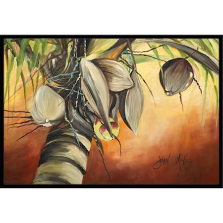 Carolines Treasures Coconut Tree Indoor and Outdoor Mat- 24 x 36 in. JMK1128JMAT